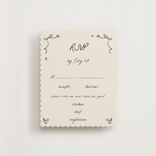 This is a vanilla rsvp cards with standard by Ani Somi called roses printing on signature in standard
