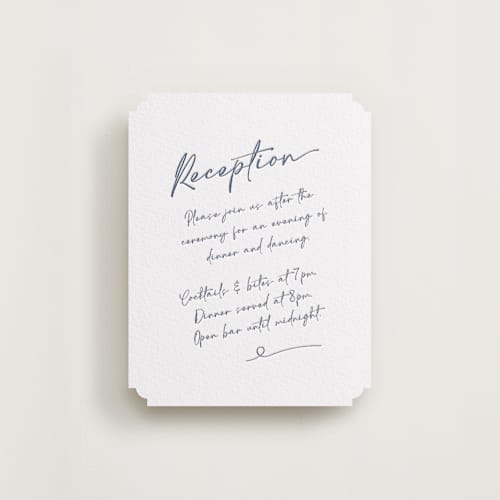 This is a blueberry letterpress wedding invitations with letterpress by Adelyn T. called ink scribble printing on white cotton in standard