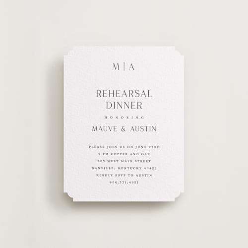 This is a soft black enclosure cards with letterpress by Stacey Meacham called simple charm printing on white cotton in standard
