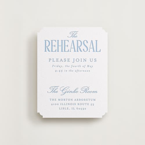 This is a robin's egg enclosure cards with letterpress by Baumbirdy called big day printing on white cotton in standard