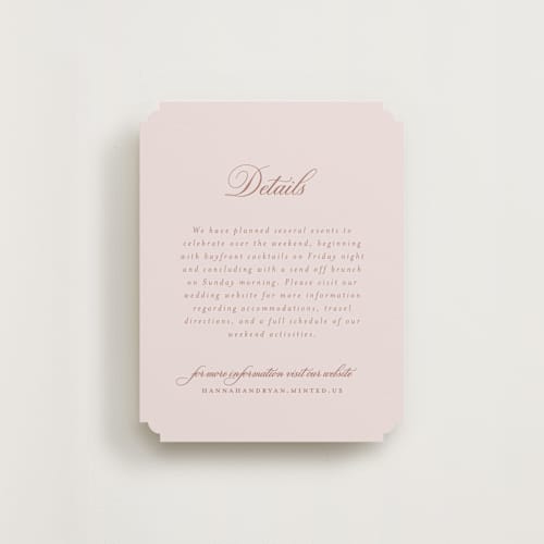 This is a petal enclosure cards with standard by Everett Paper Goods called avalon printing on signature in standard