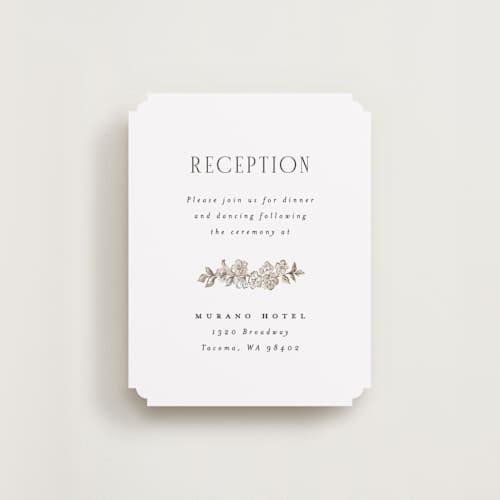 This is a sepia reception cards with standard by Itsy Belle Studio called daphne printing on signature in standard