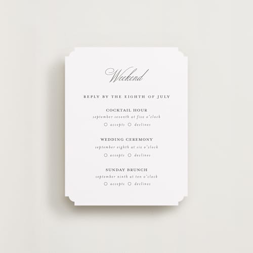 This is a classique rsvp cards with standard by Design Lotus called from this moment on printing on signature in standard
