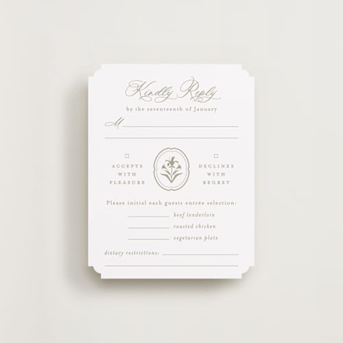 This is a paris rain rsvp cards with standard by Jennifer Postorino called calia printing on signature in standard