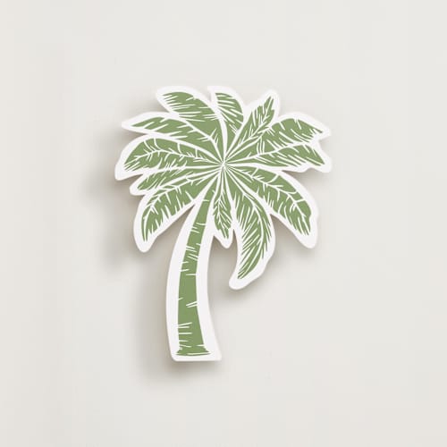 This is a leaf insert cards with standard by Olivia Raufman called palm monogram printing on signature in standard