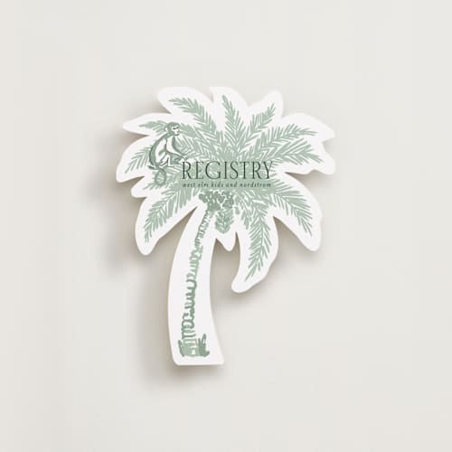 This is a palm insert cards with standard by Jenna Holcomb called safari toile printing on signature in standard