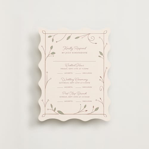 This is a autumn rsvp cards with standard by Morgan Ramberg called disney storybook printing on signature in standard