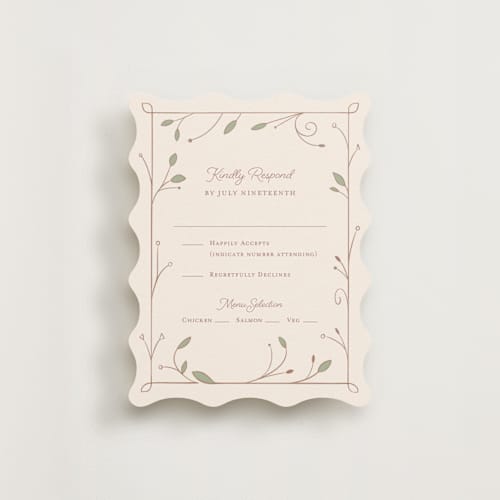 This is a autumn rsvp cards with standard by Morgan Ramberg called disney storybook printing on signature in standard