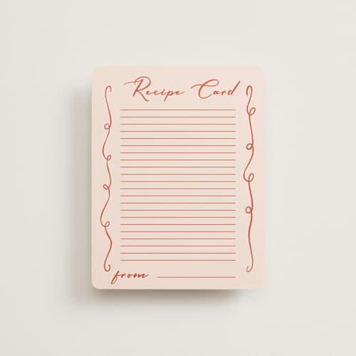 This is a peach bridal shower insert cards with standard by Sherley Ferreira called bridal crest printing on signature in standard