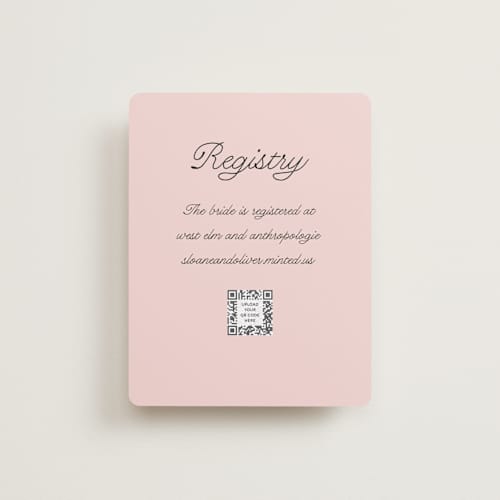 This is a strawberry bridal shower insert cards with standard by Morgan Kendall called lola printing on signature in standard