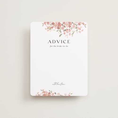 This is a petal bridal shower insert cards with standard by Itsy Belle Studio called botanical cheers printing on signature in standard