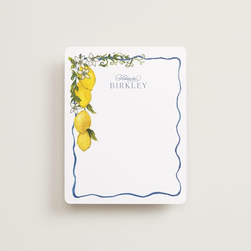 This is a cerulean bridal shower insert cards with standard by Jenna Holcomb called amalfi coast printing on signature in standard
