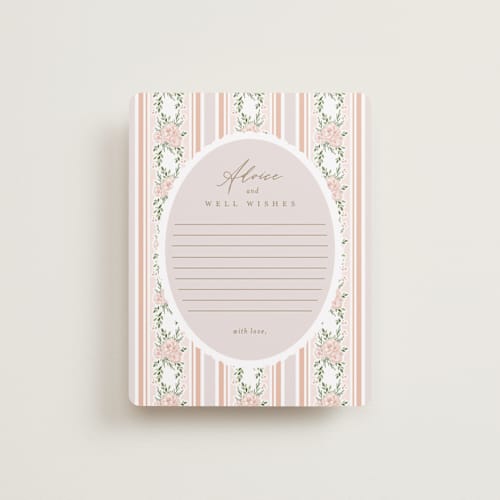 This is a petal bridal shower insert cards with standard by Jennifer Postorino called sweet celebration printing on signature in standard