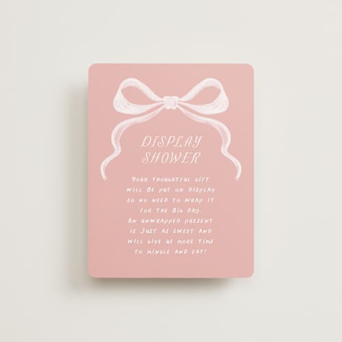 This is a flamingo bridal shower insert cards with standard by chocomocacino called cupolini printing on signature in standard