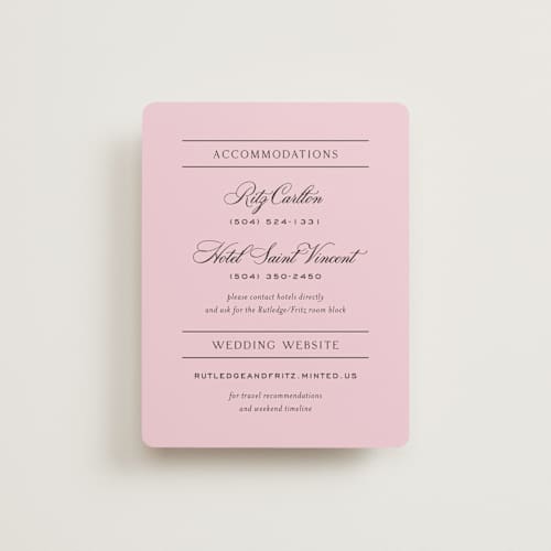 This is a peony enclosure cards with standard by Megan Davis called nola printing on signature in standard