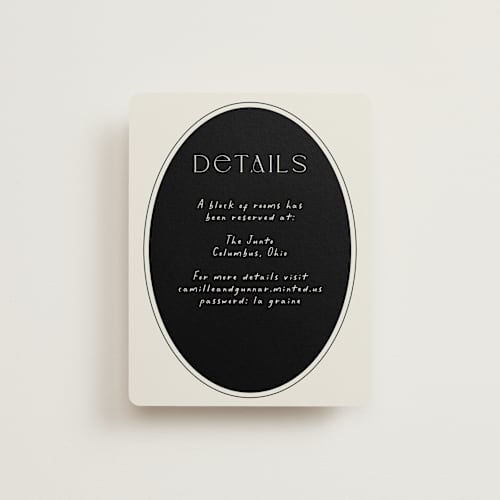 This is a onyx enclosure cards with standard by Alaina Cherup called la graine printing on signature in standard