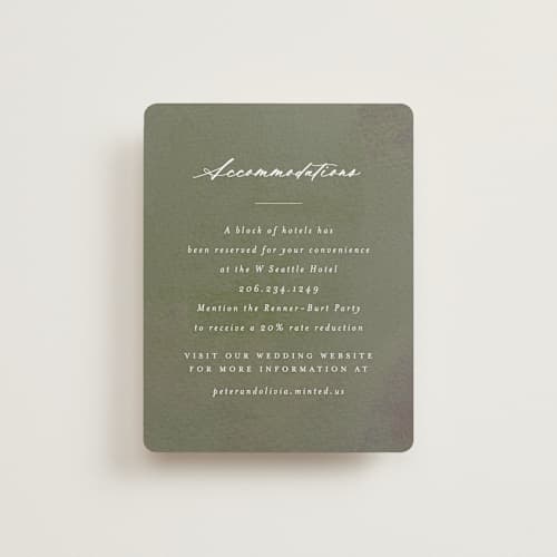 This is a periwinkle enclosure cards with standard by Itsy Belle Studio called sweeping vine printing on signature in standard