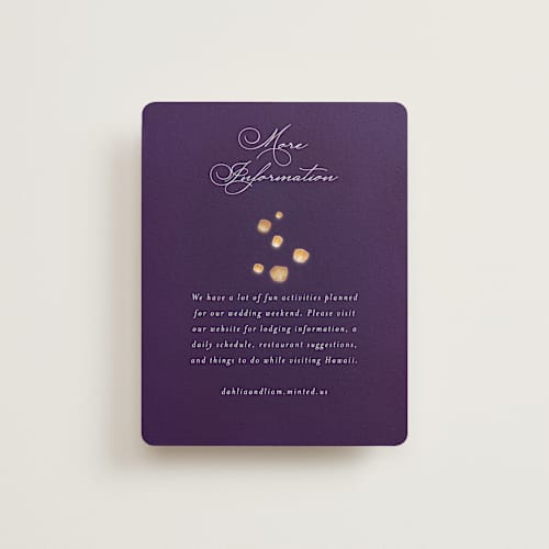 This is a twilight enclosure cards with standard by Simona Camp called disney's tangled lanterns printing on signature in standard