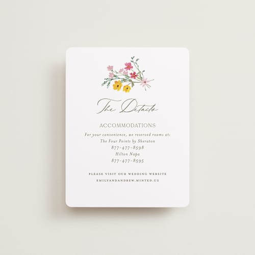 This is a peony enclosure cards with standard by Yaling Hou Suzuki called wildflower wreath printing on signature in standard