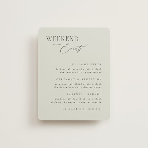 This is a spring enclosure cards with standard by Kelly Schmidt called scripted initials printing on signature in standard