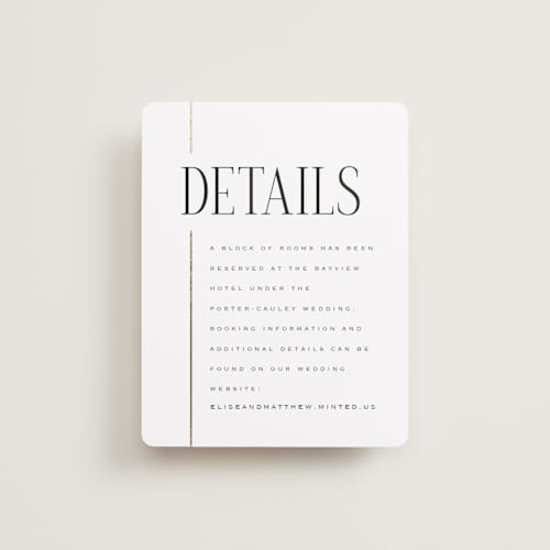This is a silk enclosure cards with foil pressed by Laura Hankins called linear printing on signature in standard