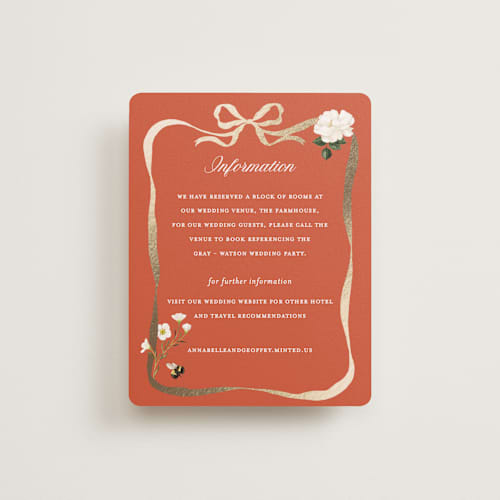 This is a verona sunset enclosure cards with foil pressed by Sarah Knight called fleur printing on signature in standard