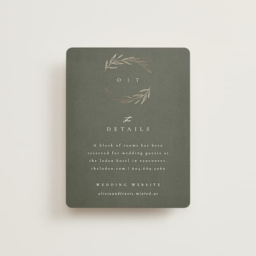 This is a moss enclosure cards with foil pressed by Kelly Schmidt called leaves printing on signature in standard