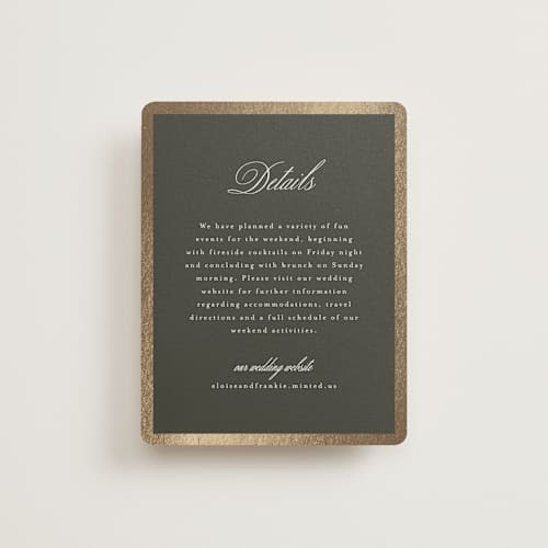 This is a graphite enclosure cards with foil pressed by Everett Paper Goods called hillside printing on signature in standard