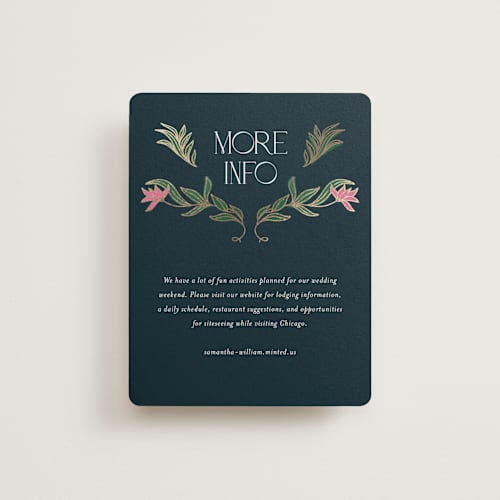This is a midnight garden enclosure cards with foil pressed by Simona Camp called gilded tapestry printing on signature in standard