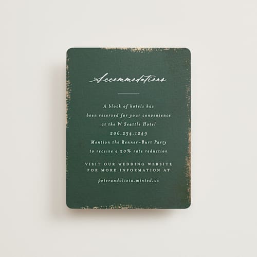 This is a dusty rose enclosure cards with foil pressed by Itsy Belle Studio called sweeping vine printing on signature in standard