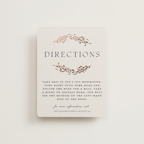 This is a almond enclosure cards with foil pressed by Erin L. Wilson called trailing vines printing on signature in standard