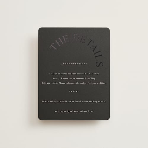 This is a truffle enclosure cards with foil pressed by Vera Lim called the arc printing on signature in standard