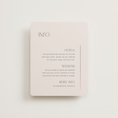 This is a linen enclosure cards with foil pressed by Kelly Schmidt called modern corner printing on signature in standard