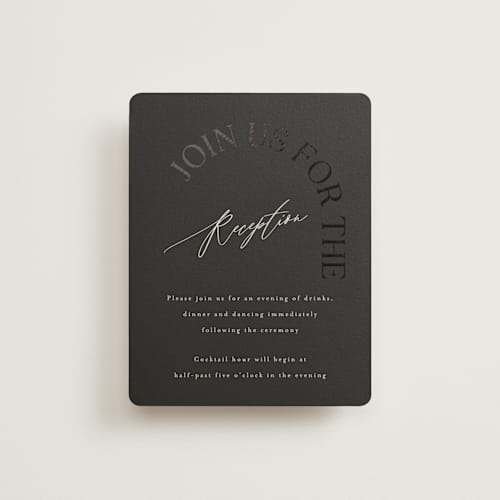 This is a truffle foil stamped wedding invitations with foil pressed by Vera Lim called the arc printing on signature in standard