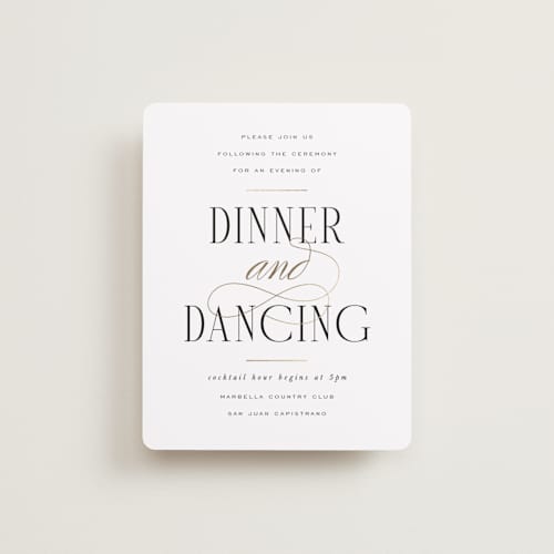 This is a opal foil stamped wedding invitations with foil pressed by Leah Bisch called unite printing on signature in standard