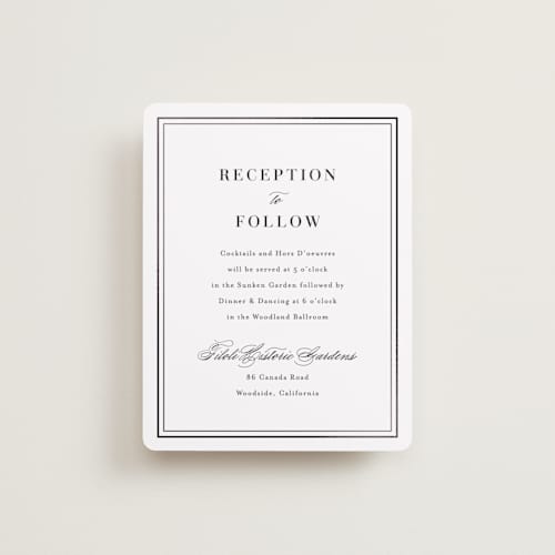 This is a cotton foil stamped wedding invitations with foil pressed by Jennifer Postorino called polished printing on signature in standard