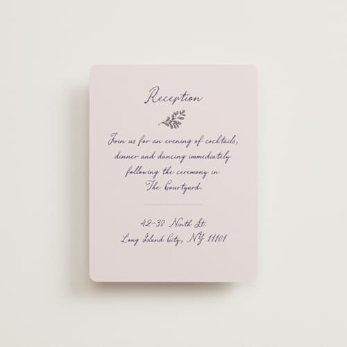 This is a wisteria foil stamped wedding invitations with foil pressed by Monika Konieczna called together in bloom printing on signature in standard