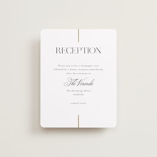 This is a spun sugar foil stamped wedding invitations with foil pressed by Jessica Williams called aligned printing on signature in standard