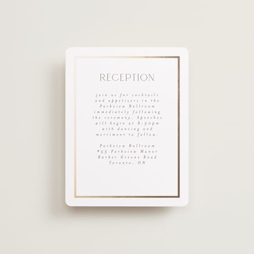 This is a porcelain foil stamped wedding invitations with foil pressed by Nicole Walsh called regal printing on signature in standard