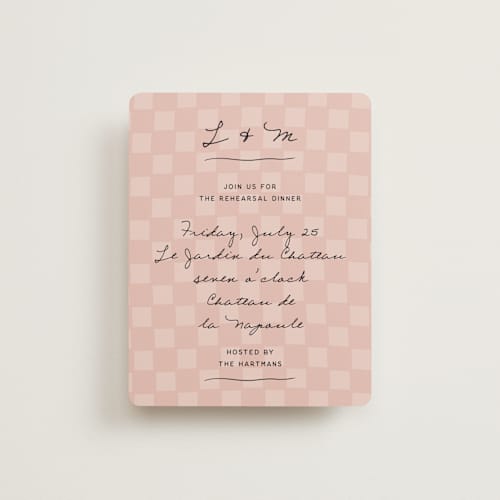 This is a blush reception cards with standard by Ani Somi called ballpoint suite printing on signature in standard