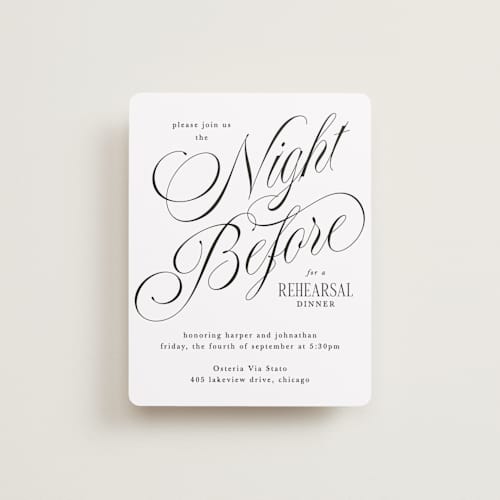 This is a diamond reception cards with standard by Kate Ahn called mirin printing on signature in standard