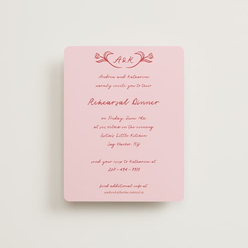 This is a brick reception cards with standard by Julia Liverton called love in bloom printing on signature in standard