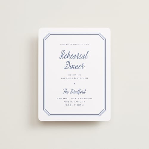 This is a blueberry reception cards with standard by Carolyn MacLaren called deluxe printing on signature in standard