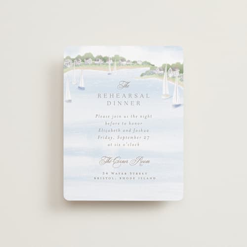 This is a aqua reception cards with standard by Jennifer Wick called bristol printing on signature in 4.25x5.5