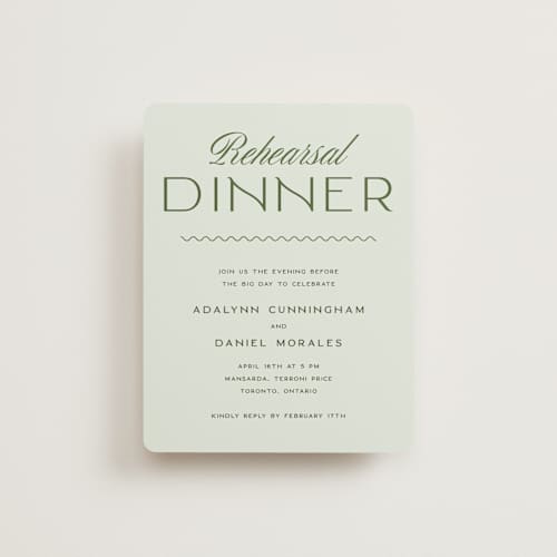 This is a lemongrass reception cards with standard by Sam Dubeau called swoon printing on signature in standard