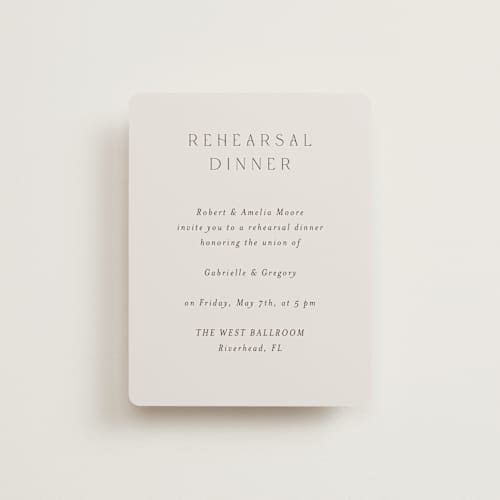 This is a ecru reception cards with standard by AK Graphics called palm printing on signature in standard