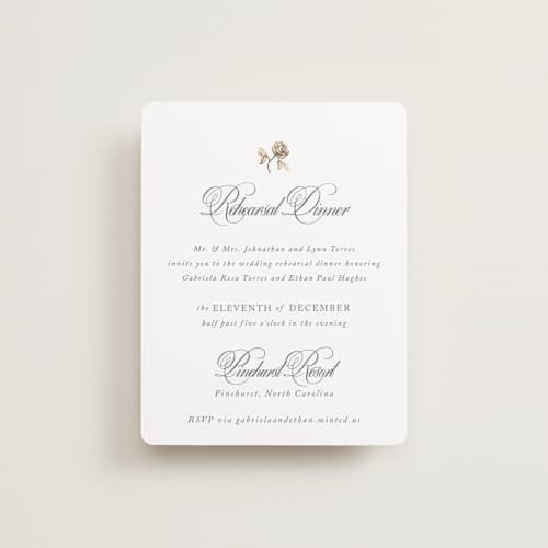 This is a classic bride enclosure cards with foil pressed by Design Lotus called here with you printing on signature in standard