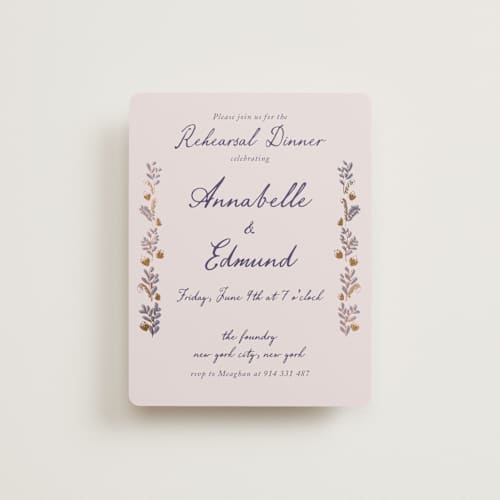 This is a wisteria enclosure cards with foil pressed by Monika Konieczna called together in bloom printing on signature in standard