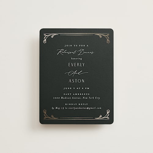 This is a onyx enclosure cards with foil pressed by Nicoletta Savod called majesty printing on signature in standard