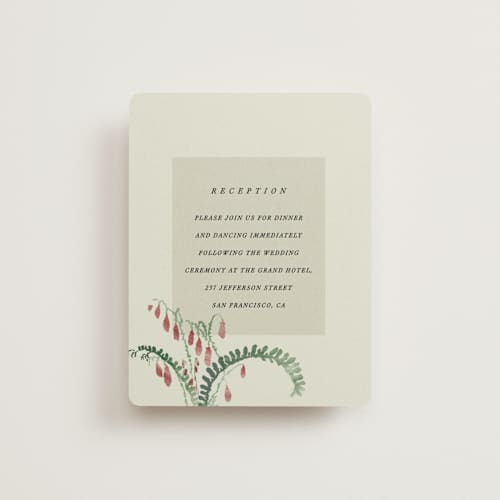 This is a nouvelle reception cards with standard by Sumak Studio called chinoiserie printing on signature in standard